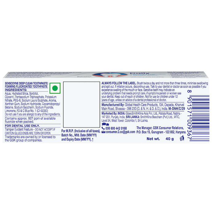 Sensodyne Deep Clean Sensitive Toothpaste