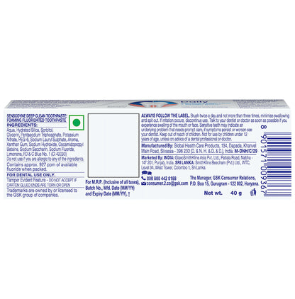 Sensodyne Deep Clean Sensitive Toothpaste