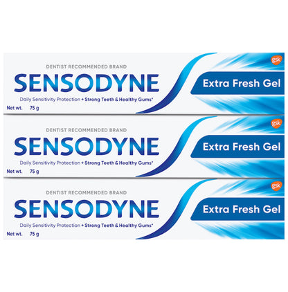 Sensodyne Extra Fresh Gel Toothpaste (75gm Each) - Classic Derma