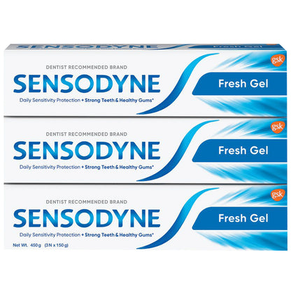 Sensodyne Fresh Gel Sensitive Toothpaste (150gm Each) - Classic Derma