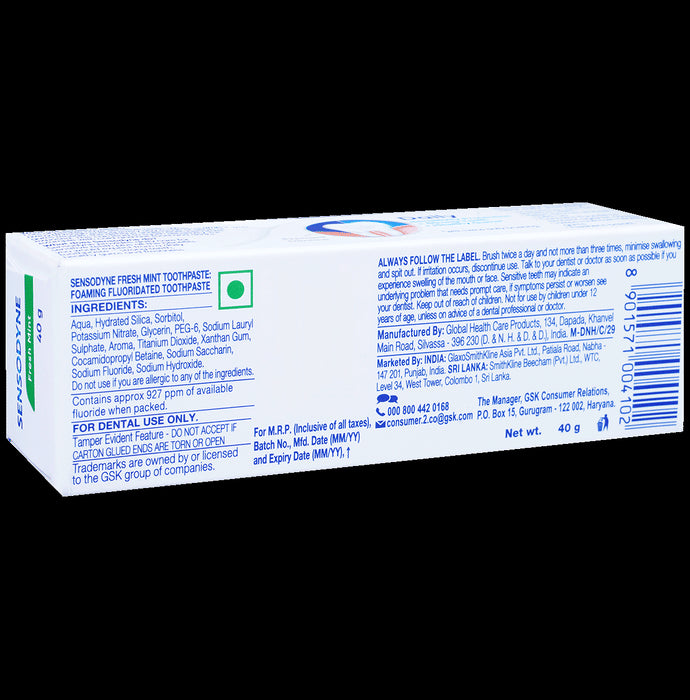 Sensodyne Fresh Mint Toothpaste | For Strong Teeth & Healthy Gums