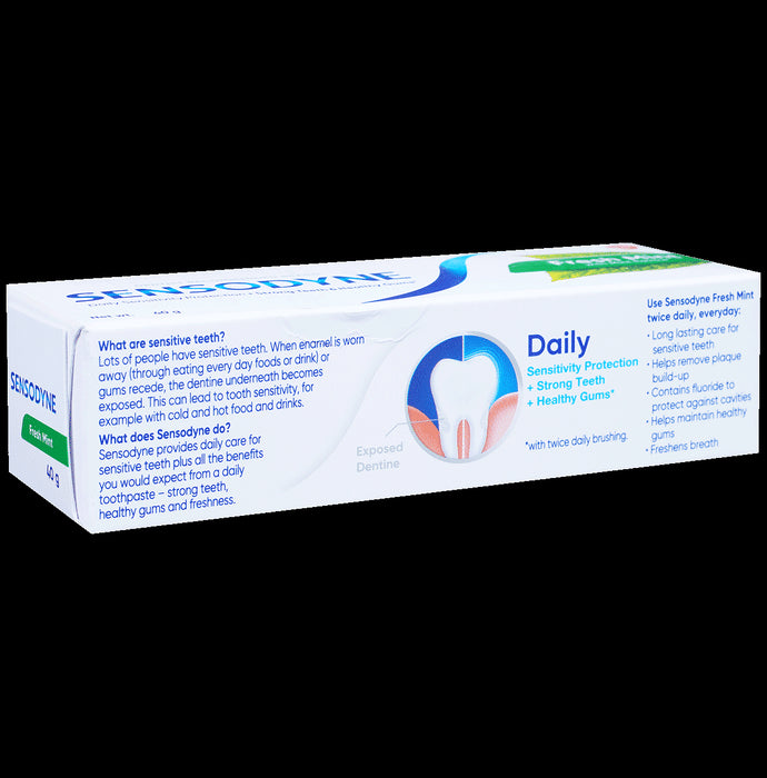 Sensodyne Fresh Mint Toothpaste | For Strong Teeth & Healthy Gums