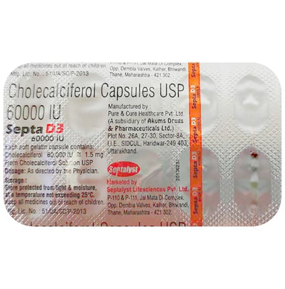 Septa D3 Soft Gelatin Capsule