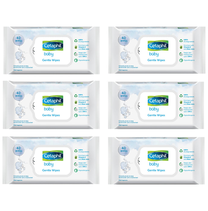 Cetaphil Baby Gentle Wipes (40 Each) - Classic Derma