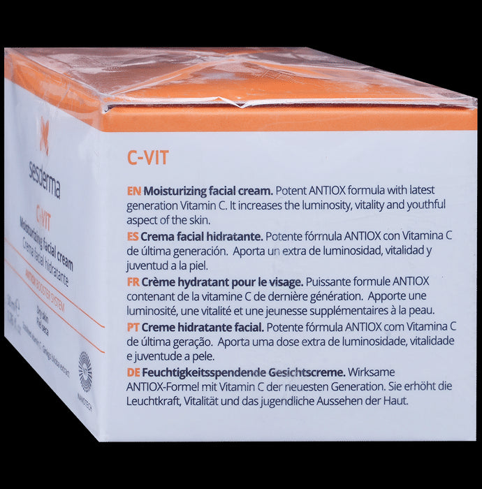 Sesderma C-Vit Moisturizing Facial Cream | Antiox Booster System for Dry Skin