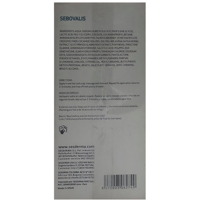 Sesderma Sebovalis Treatment Shampoo