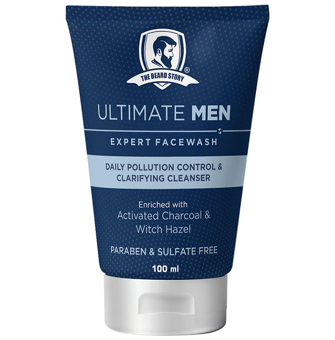 The Beard Story Ultimate Men Expert Face Wash With Activated Charcoal | Pollution Control - Classic Derma