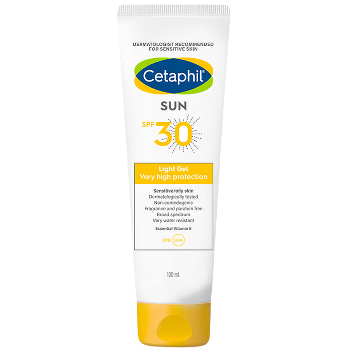Cetaphil Sun Light High Protection Sunscreen Gel | SPF 30 Sensitive Oily Skin - Classic Derma