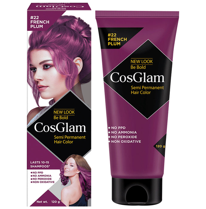 Nisha Cosglam Semi Permanent Hair Color French Plum - Classic Derma