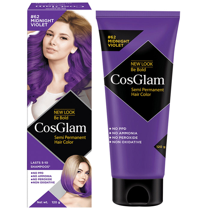 Nisha Cosglam Semi Permanent Hair Color Midnight Violet - Classic Derma