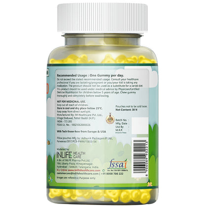 Inlife Vitamin D Gummies Lemon Gluten Free