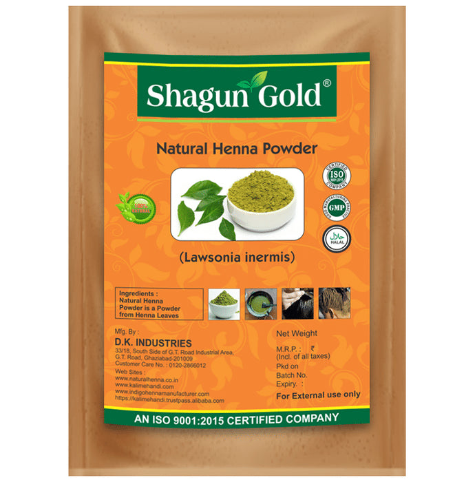 Shagun Gold Natural Henna Powder - Classic Derma