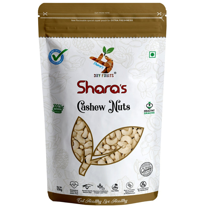Shara's W180 King Size Cashew Nuts (250gm Each) - Classic Derma