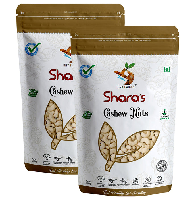 Shara's W180 King Size Cashew Nuts (250gm Each) - Classic Derma