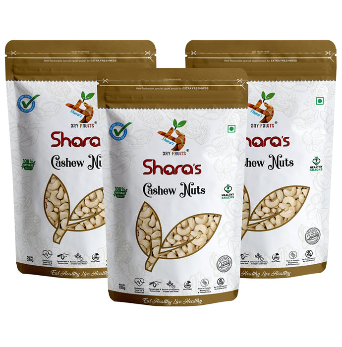 Shara's W180 King Size Cashew Nuts (250gm Each) - Classic Derma
