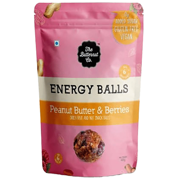The Butternut Co. Energy Balls (288gm Each) Peanut Butter & Berries - Classic Derma