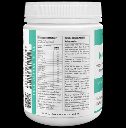 Sharrets Nutritions Keto-Smart Powder Unflavored