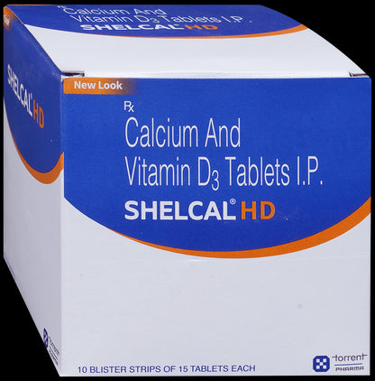 Shelcal - HD Tablet with Calcium & Vitamin D3 | Bone, Joint & Muscle Care