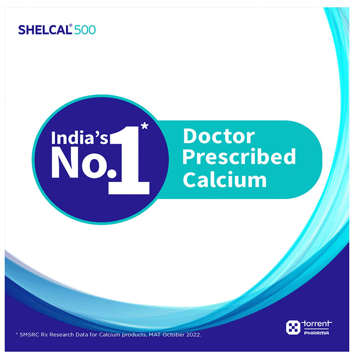 Shelcal 500 Calcium+Vitamin D3 Tablet | For Bones, Joints, Muscles Care | Supports Immunity | Daily Mineral Blend