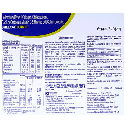 Shelcal Joints Soft Gelatin Capsule | For Bone, Joint & Muscle Care