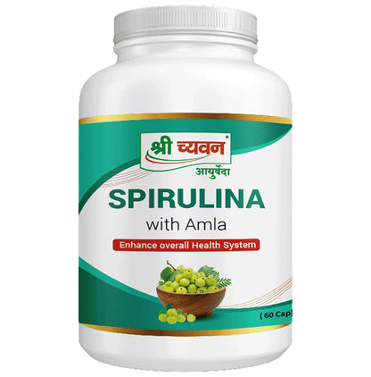Shri Chyawan Spirulina with Amla Tablet (60 Each) - Classic Derma