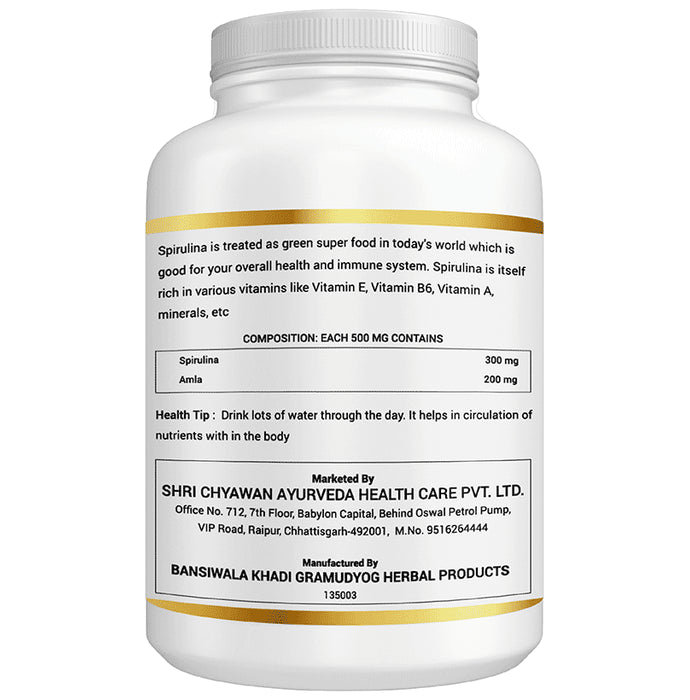Shri Chyawan Spirulina with Amla Tablet (60 Each)