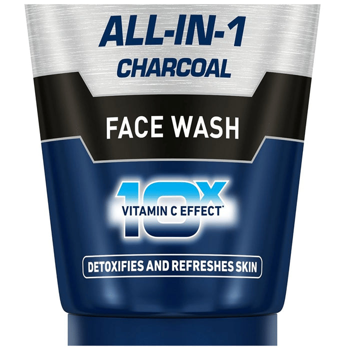Nivea Men Face Wash-All in 1 Charcoal to Detoxify & Refresh Skin with 10x Vitamin C Effect