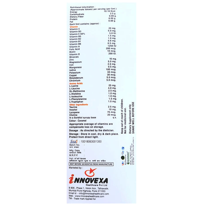 Innofit Syrup Sugar Free