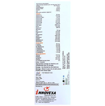 Innofit Syrup Sugar Free