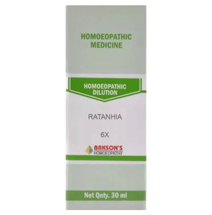 Bakson's Homeopathy Ratanhia Dilution 6X - Classic Derma