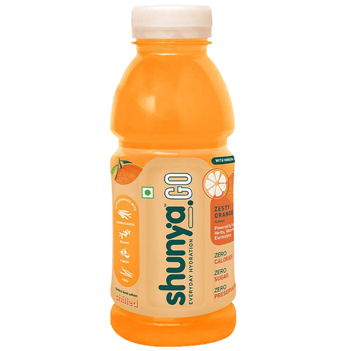 Shunya Go Everyday Hydration Drink (300ml Each) Zesty Orange - Classic Derma