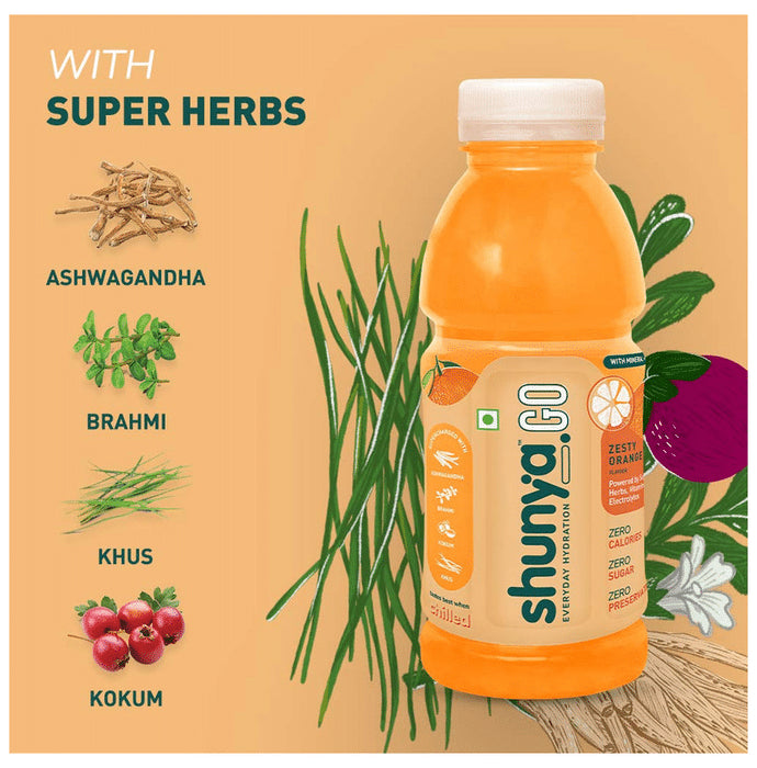 Shunya Go Everyday Hydration Drink (300ml Each) Zesty Orange
