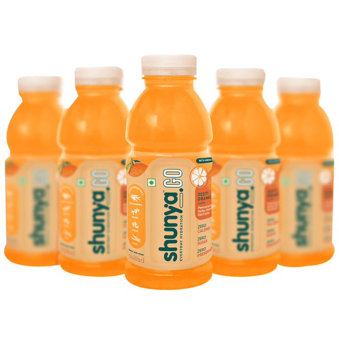 Shunya Go Everyday Hydration Drink (300ml Each) Zesty Orange - Classic Derma