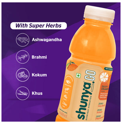 Shunya Go Everyday Hydration Drink (300ml Each) Zesty Orange