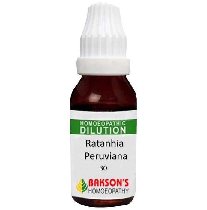 Bakson's Homeopathy Ratanhia Peruviana Dilution 30 CH - Classic Derma