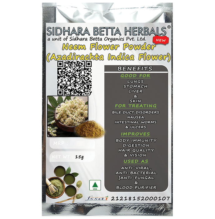 Sidhara Betta Herbals Azadirachta Indica Flower Powder - Classic Derma