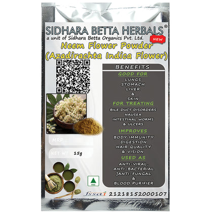 Sidhara Betta Herbals Azadirachta Indica Flower Powder - Classic Derma