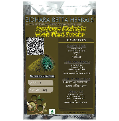 Sidhara Betta Herbals Caralluma Fimbriata Whole Plant Powder - Classic Derma
