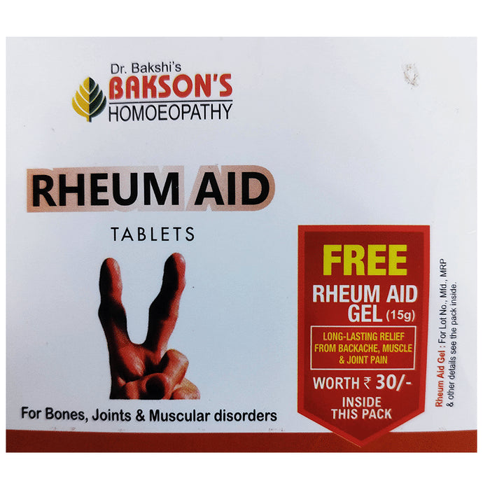 Bakson's Homeopathy Rheum Aid Tablet Rheum Aid Gel 15gm Free - Classic Derma