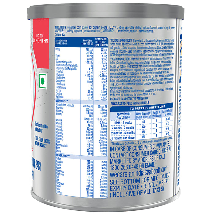 Similac Similac Isomil Soy Based Lactose Free Infant Formula (Up To 24 Months)