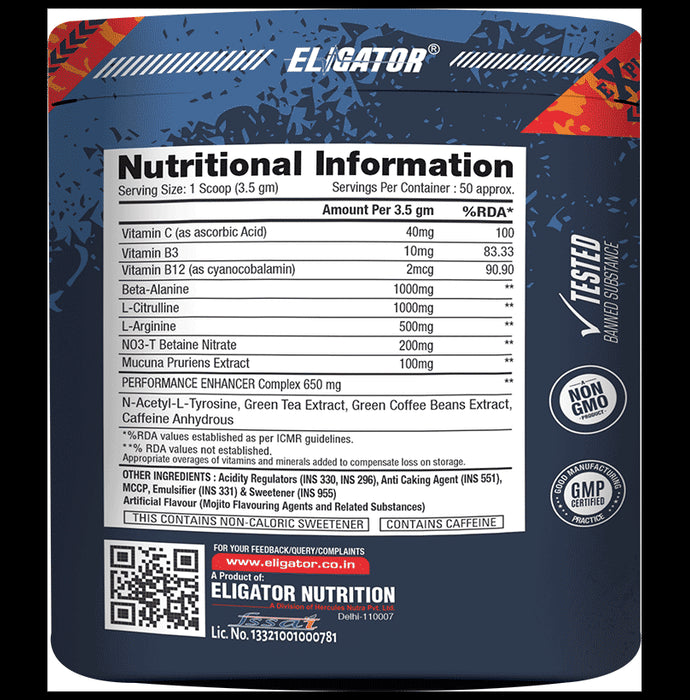 Eligator Explosive Pre Workout Powder Mojito