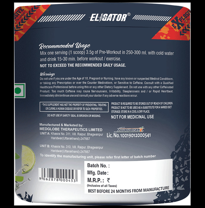Eligator Explosive Pre Workout Powder Mojito