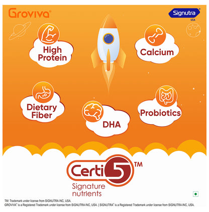 Groviva Child Nutrition for Physical Growth, Brain Development & Immunity | Flavour Vanilla Powder