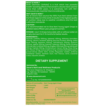 The Dave's Noni Young Again Drops for Females (30ml Each)