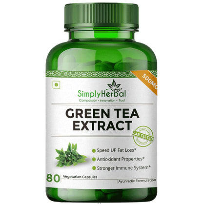 Simply Herbal Green Tea Extract Vegetarian Capsule - Classic Derma