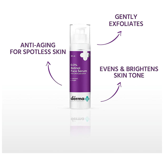 The Derma Co 0.3% Retinol Night Face Serum | For Spotless Skin