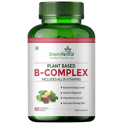 Simply Herbal Plant Based B Complex Capsule - Classic Derma