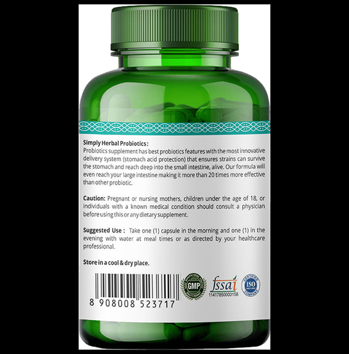 Simply Herbal Pro Biotics 25 Billion CFU Vegetarian Capsules