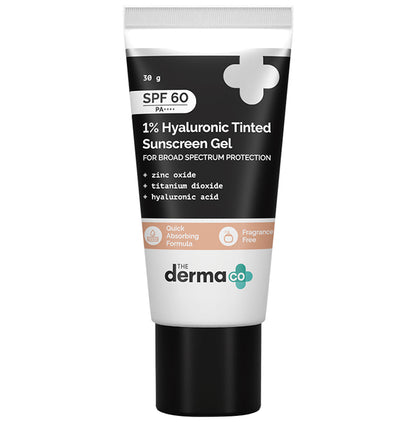 The Derma Co 1% Hyaluronic Tinted Sunscreen Gel SPF 60 PA++++ - Classic Derma