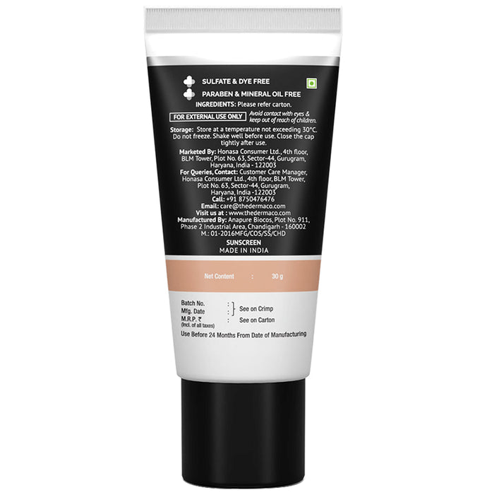 The Derma Co 1% Hyaluronic Tinted Sunscreen Gel SPF 60 PA++++